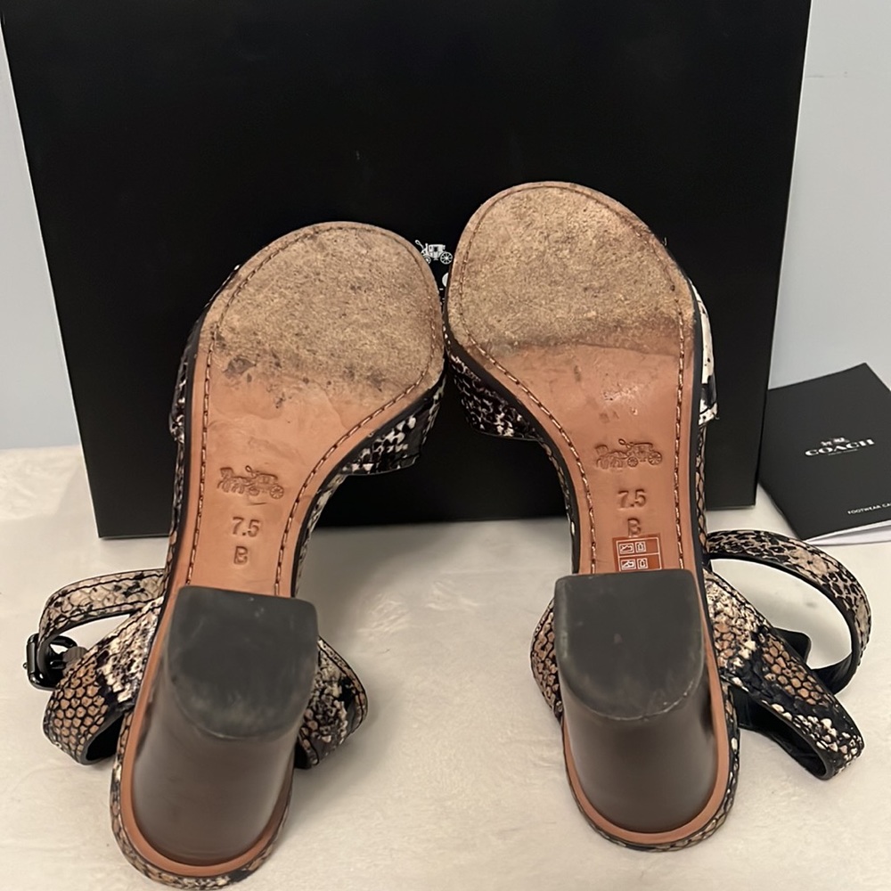 Coach Pipher Python/Anaconda Women’s Chunky Heels - image 8
